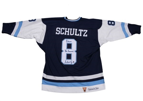 Dave Schultz signed Throwback Pittsburgh Penguins Jersey-Mitchell and Ness